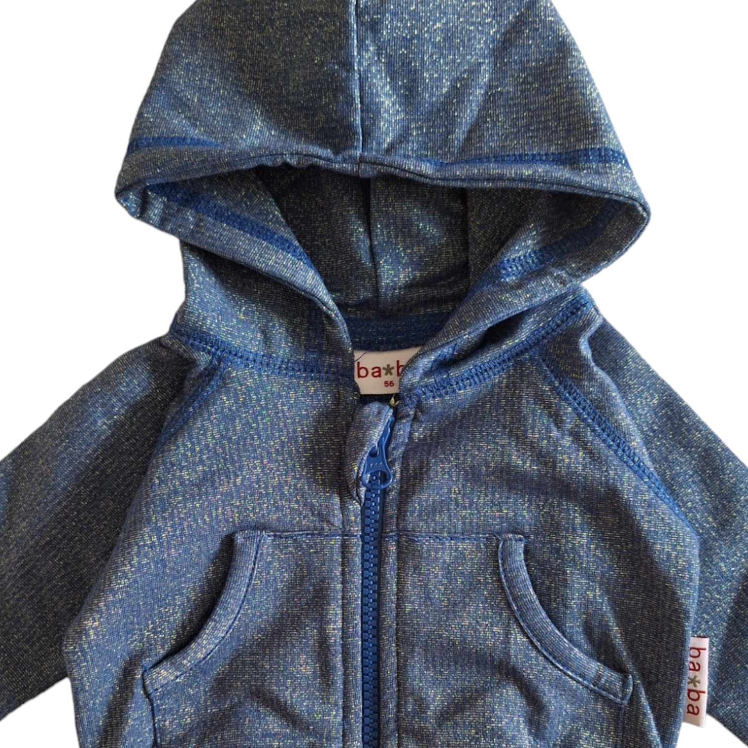 Biologische hoodie met lurex - 56CM