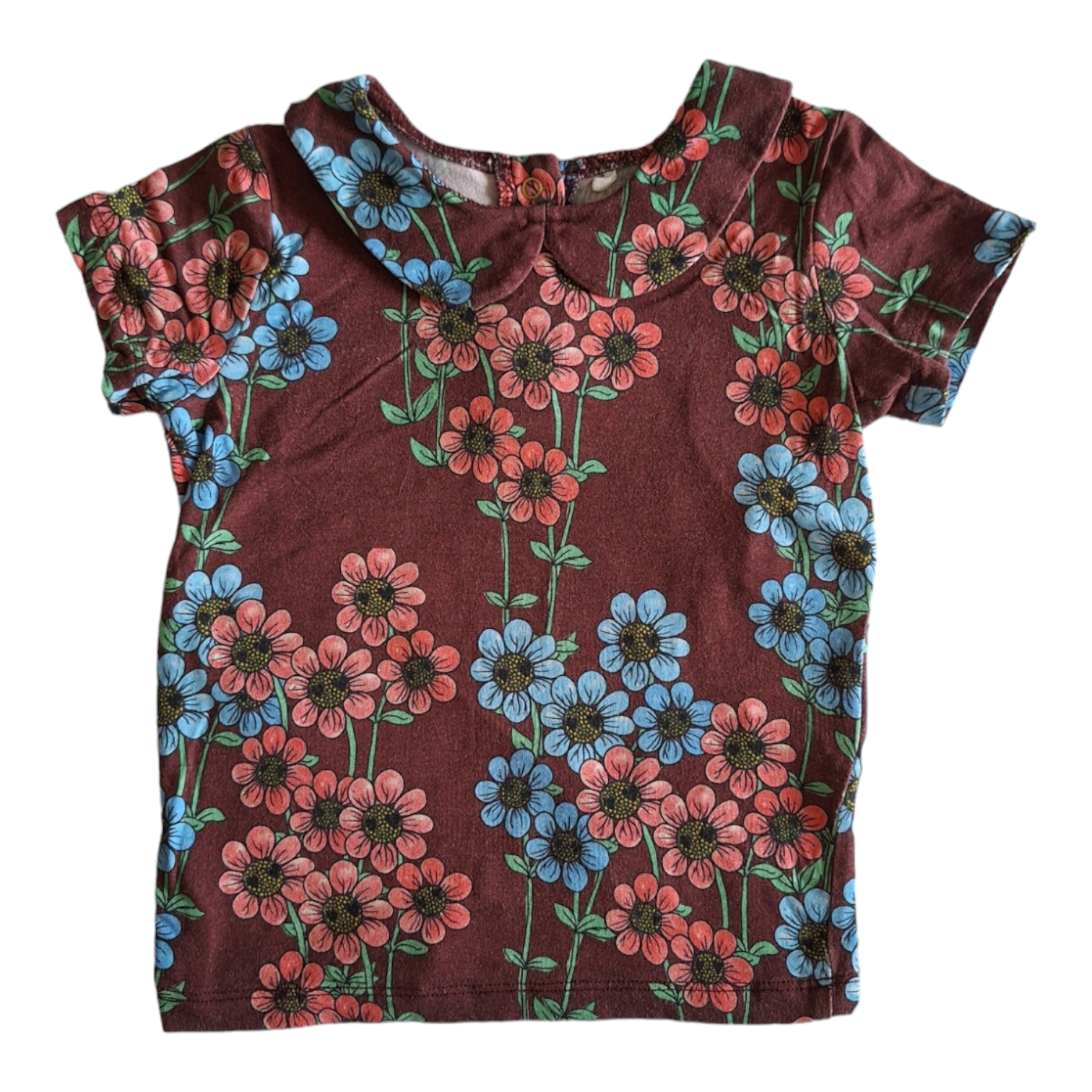 Bloemen polo - 80/86CM