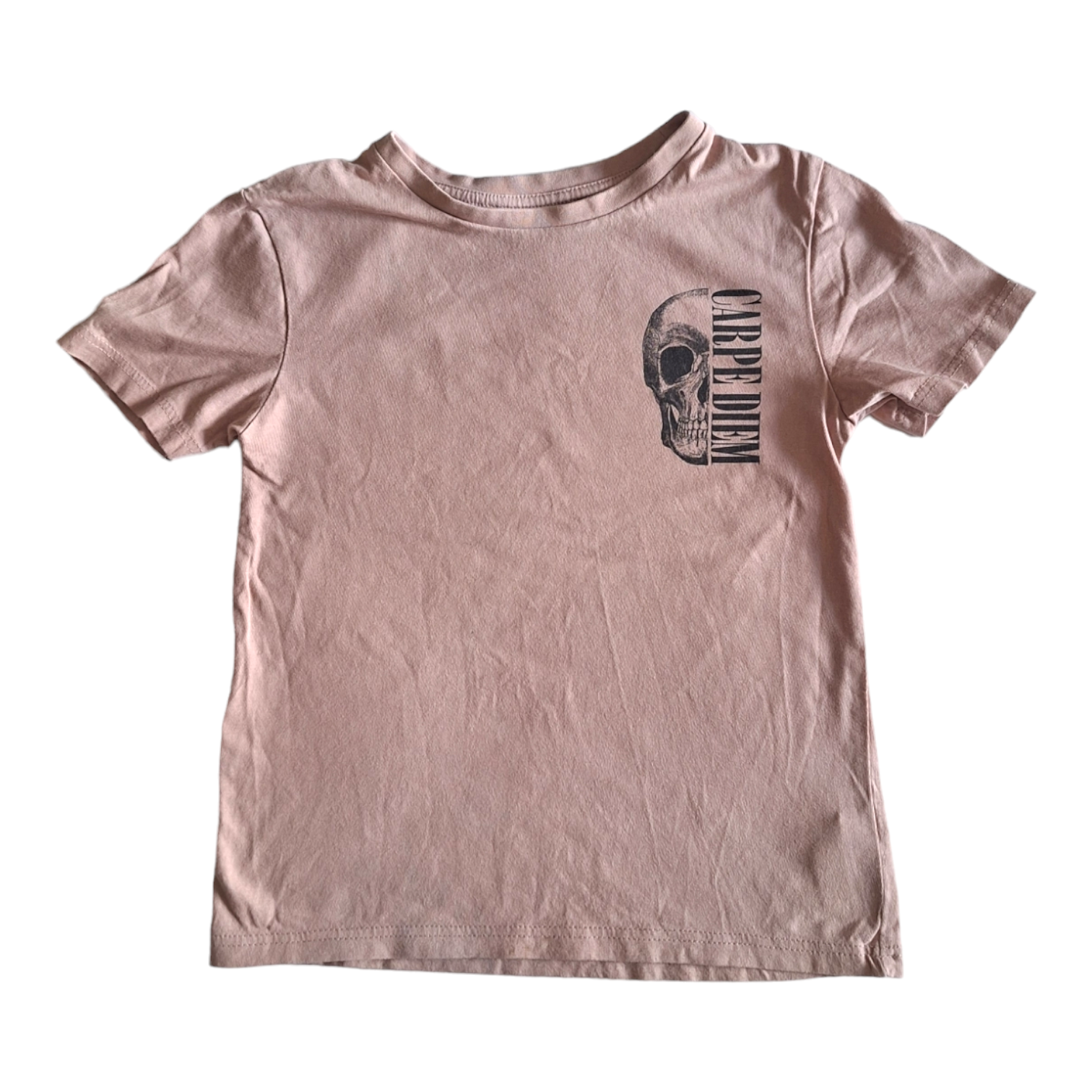 Carpe Diem T-shirt schedel - 4/5Y