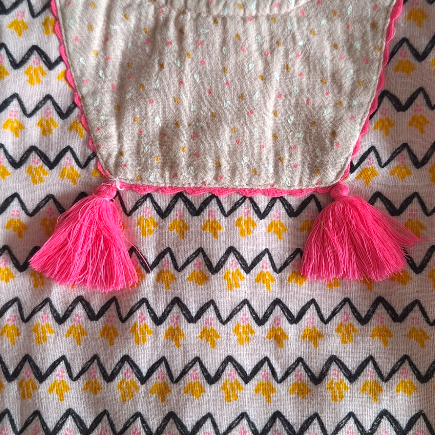 Boheemse jurk met kwastjes - 12M