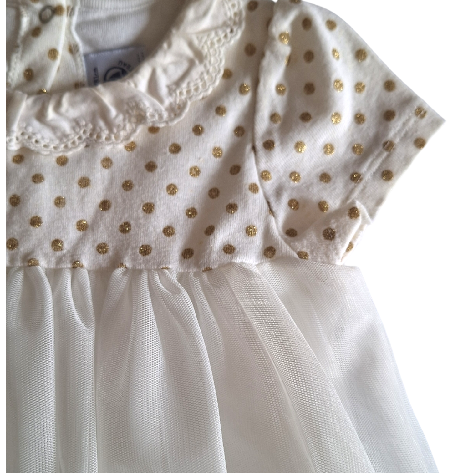 Petit Bateau Polka Dot Tulle Dress (18M) - Tweedehands (Zeer Goed)