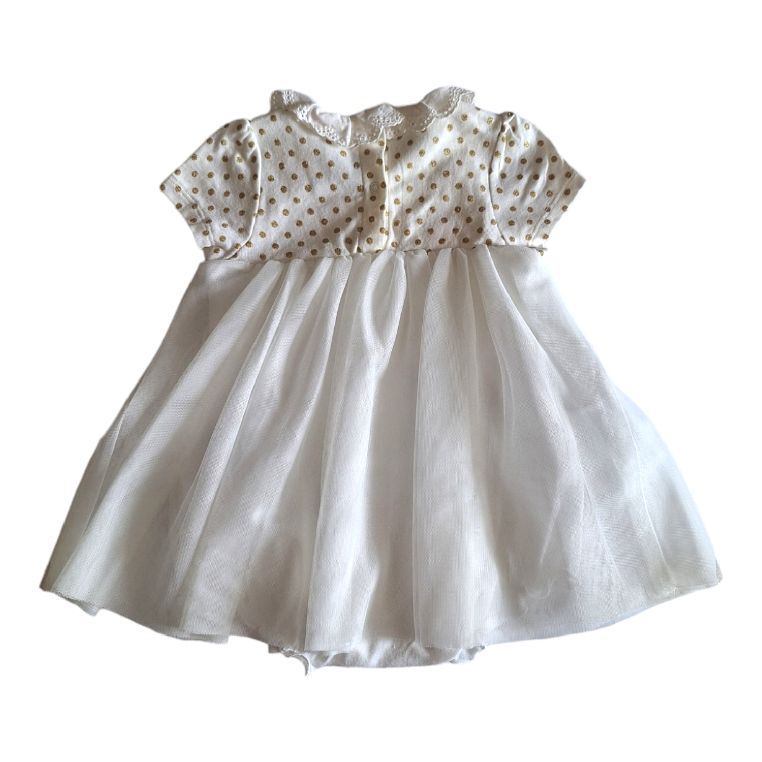 Petit Bateau Polka Dot Tulle Dress (18M) - Tweedehands (Zeer Goed)