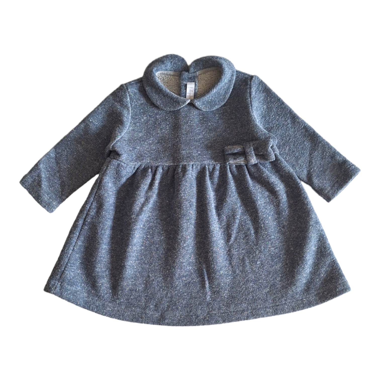 Lurex sweatjurk met strik - 6M