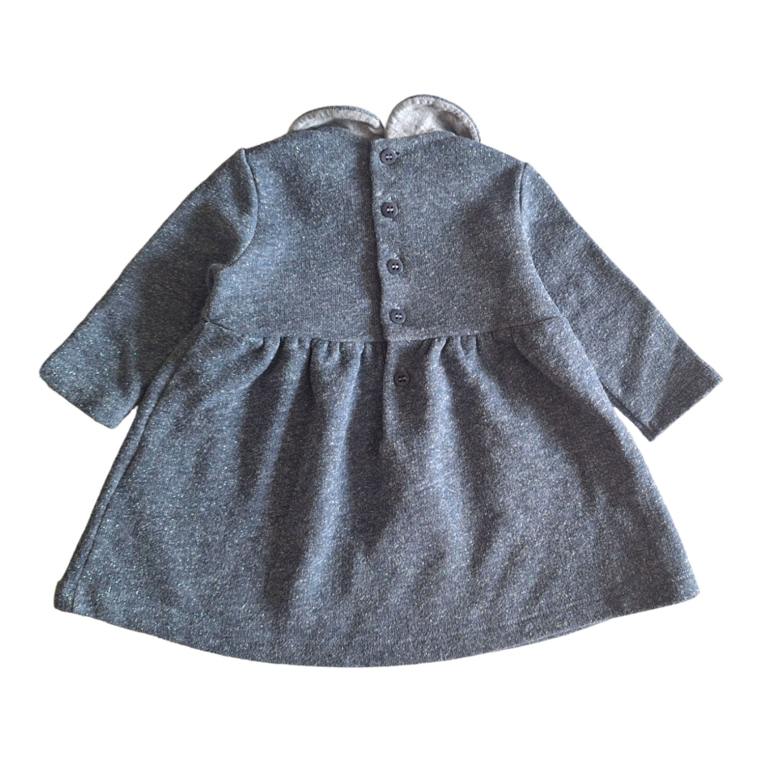 Lurex sweatjurk met strik - 6M