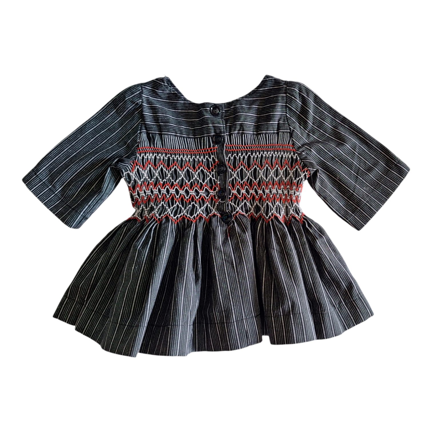 Striped stitching details shirt - 3Y