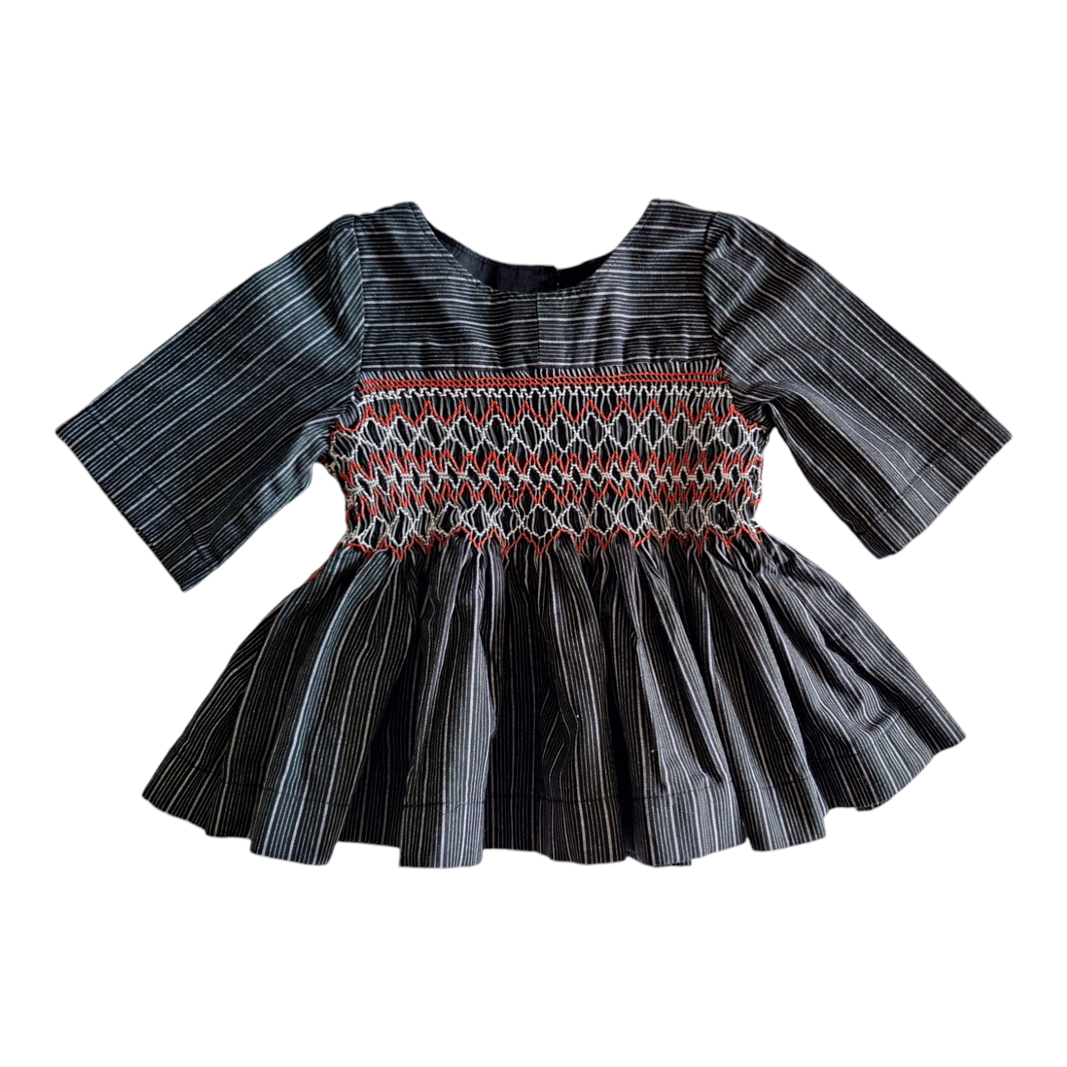 Striped stitching details shirt - 3Y