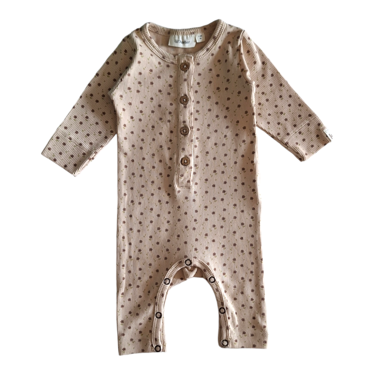 Ribbed organic jumpsuit roses - 56CM