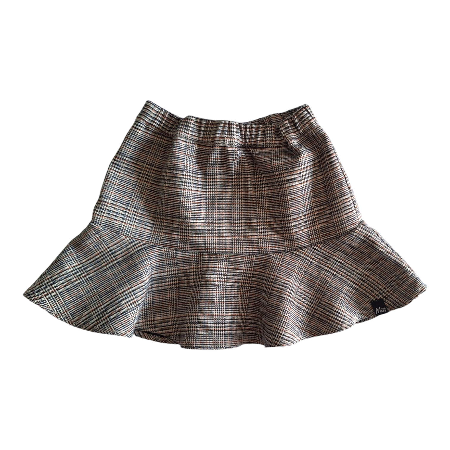 Geruite rok met volant - 104CM