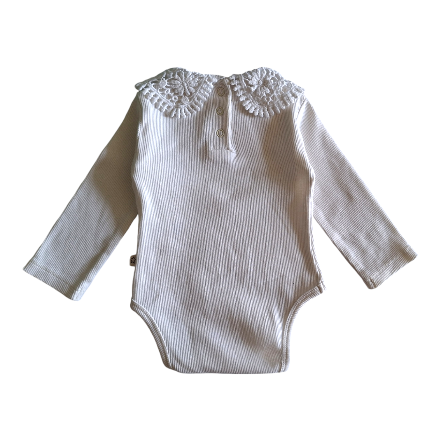 Long sleeved rompers with lace collar - 62CM