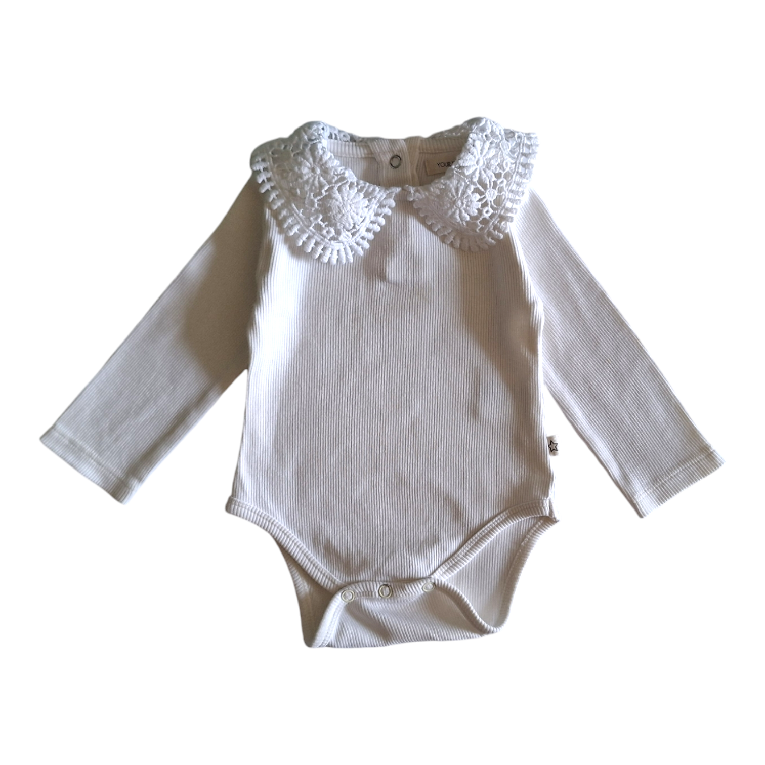 Long sleeved rompers with lace collar - 62CM