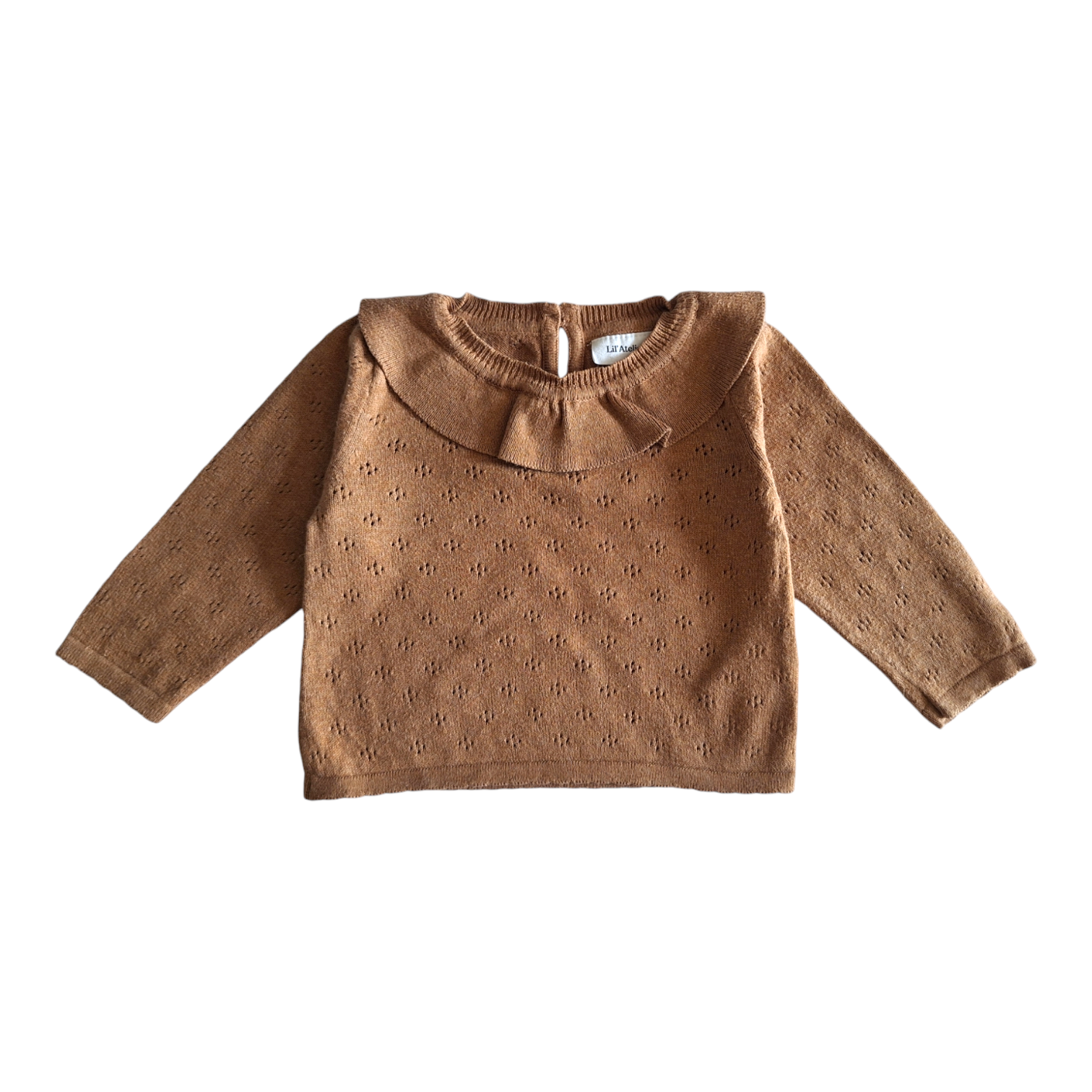 Knitted organic cotton - silk sweater - 68CM