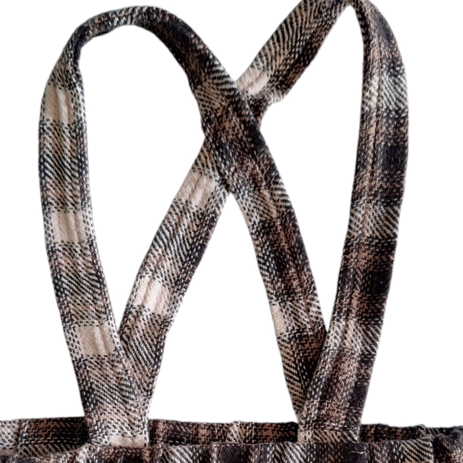 Geruite rok met bandjes - 68CM