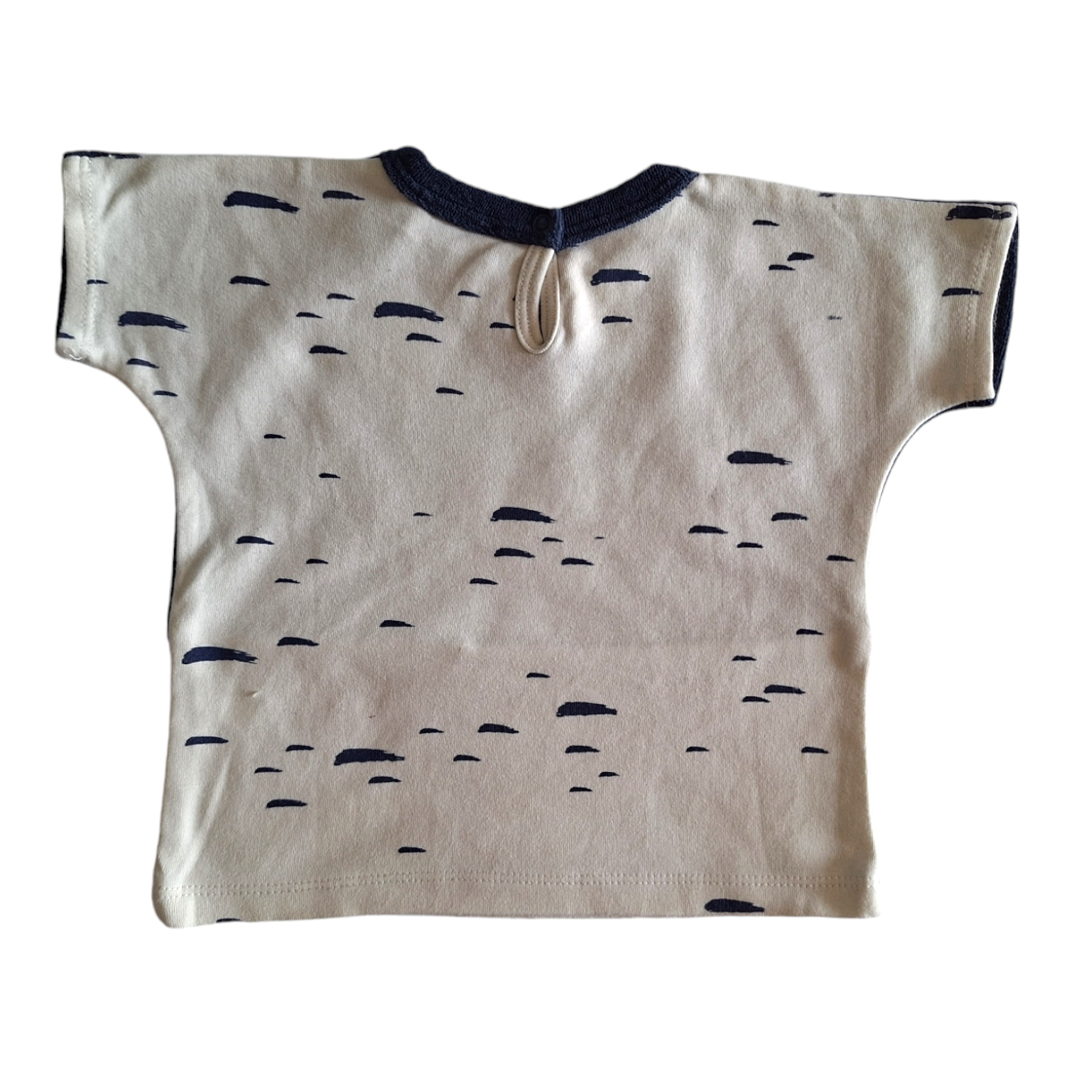 T-shirt tweekleurig - badstof - 3M