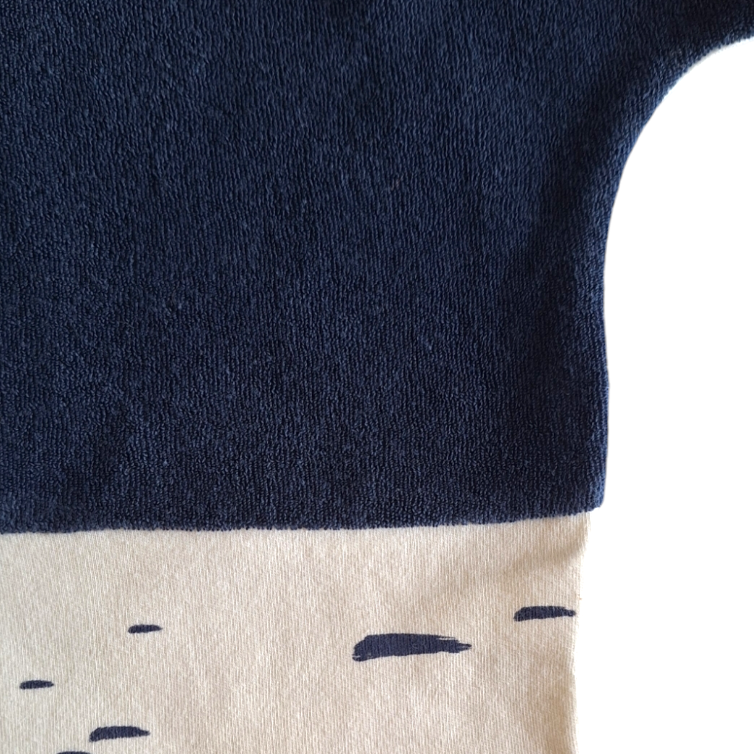 T-shirt tweekleurig - badstof - 3M