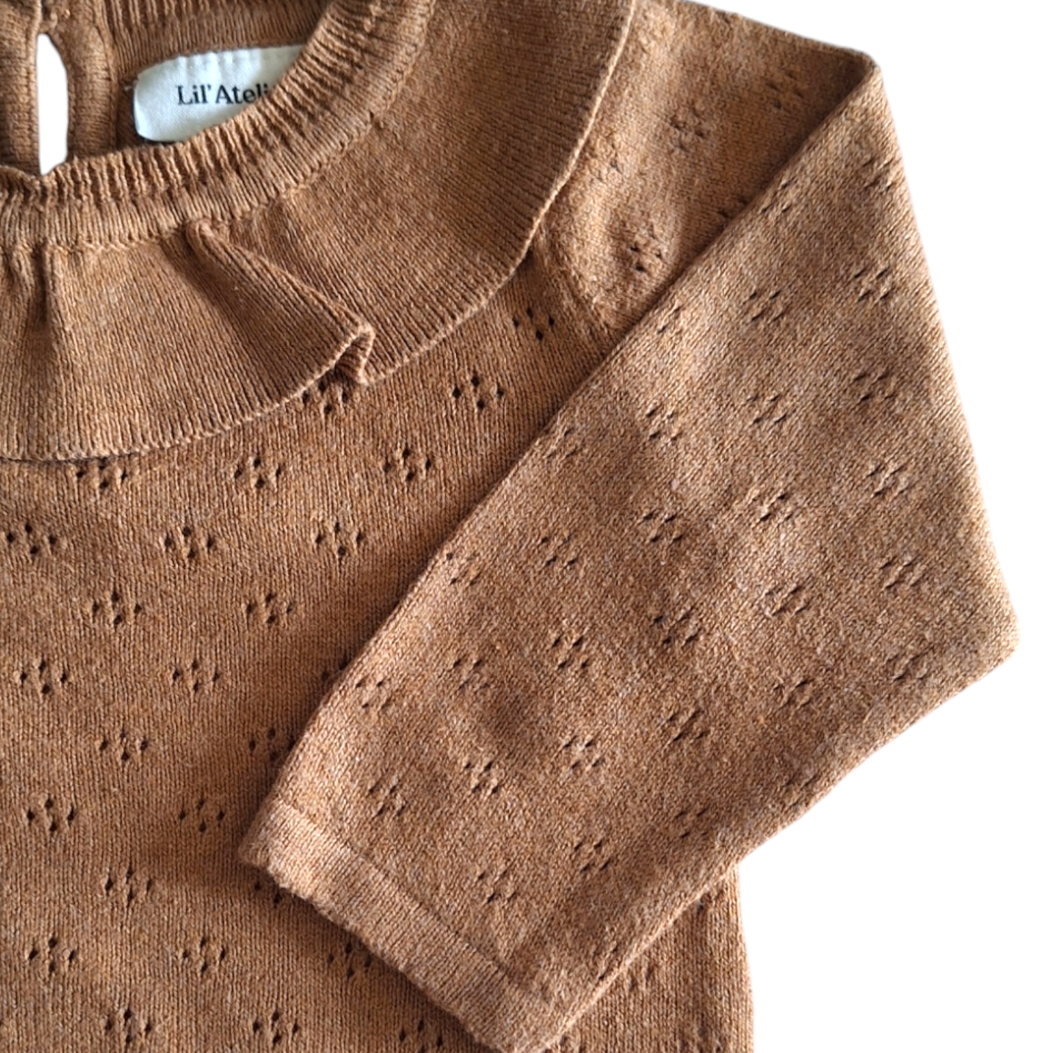 Knitted organic cotton - silk sweater - 68CM