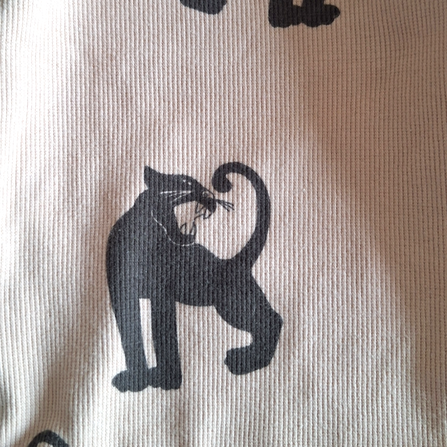 Zwarte panter romper met lange mouwen - 56/62CM