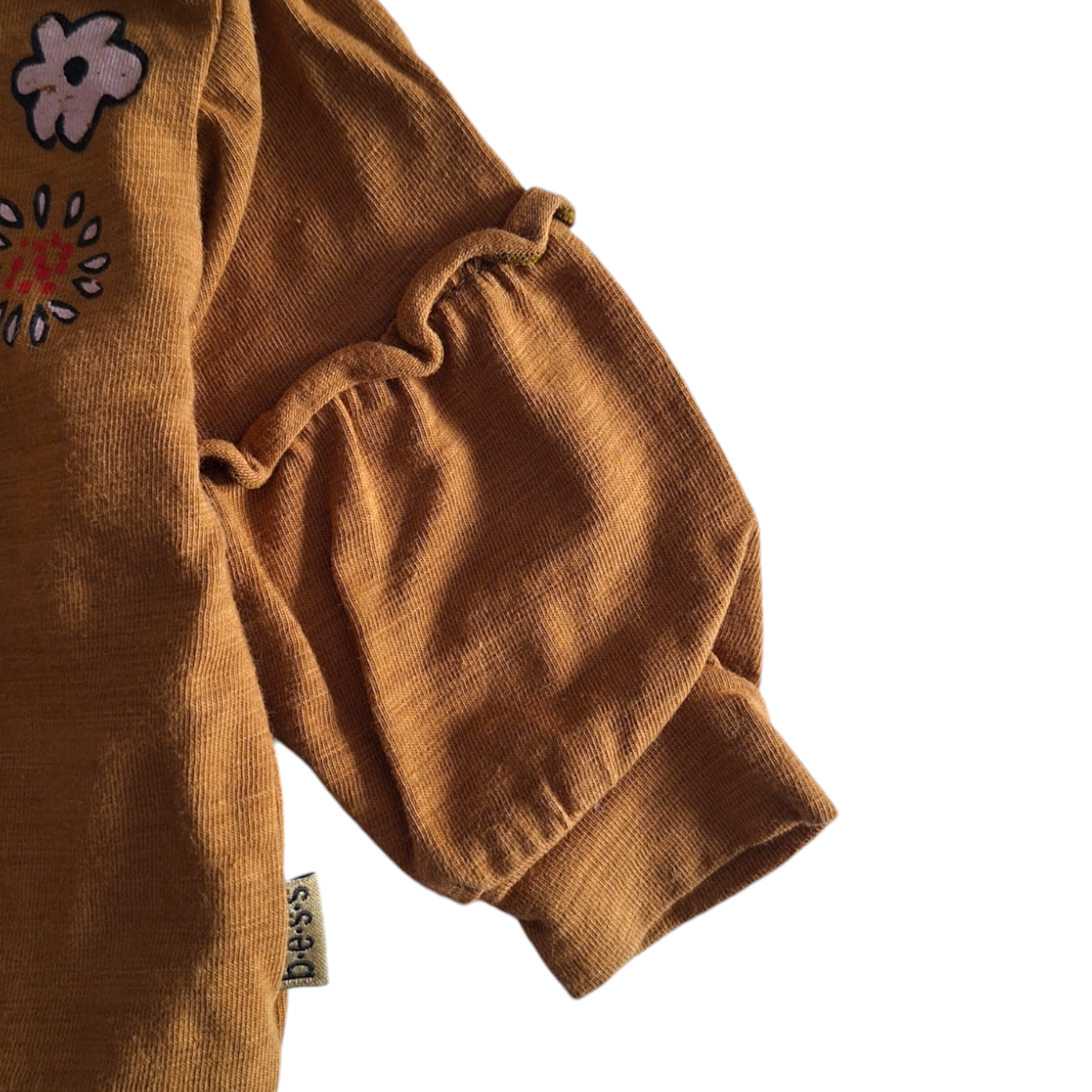 Shirt met lange mouwen en bloemen - 56CM