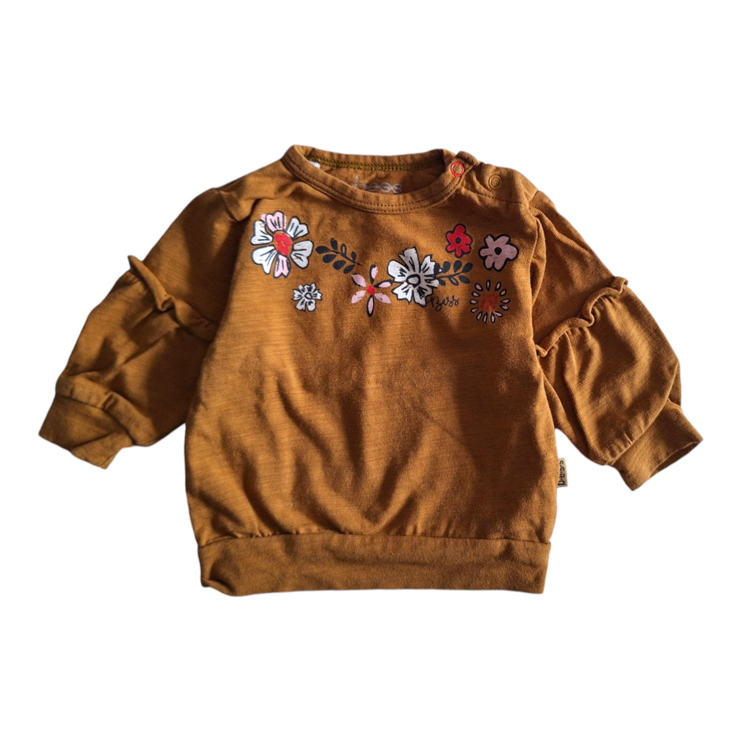 Shirt met lange mouwen en bloemen - 56CM