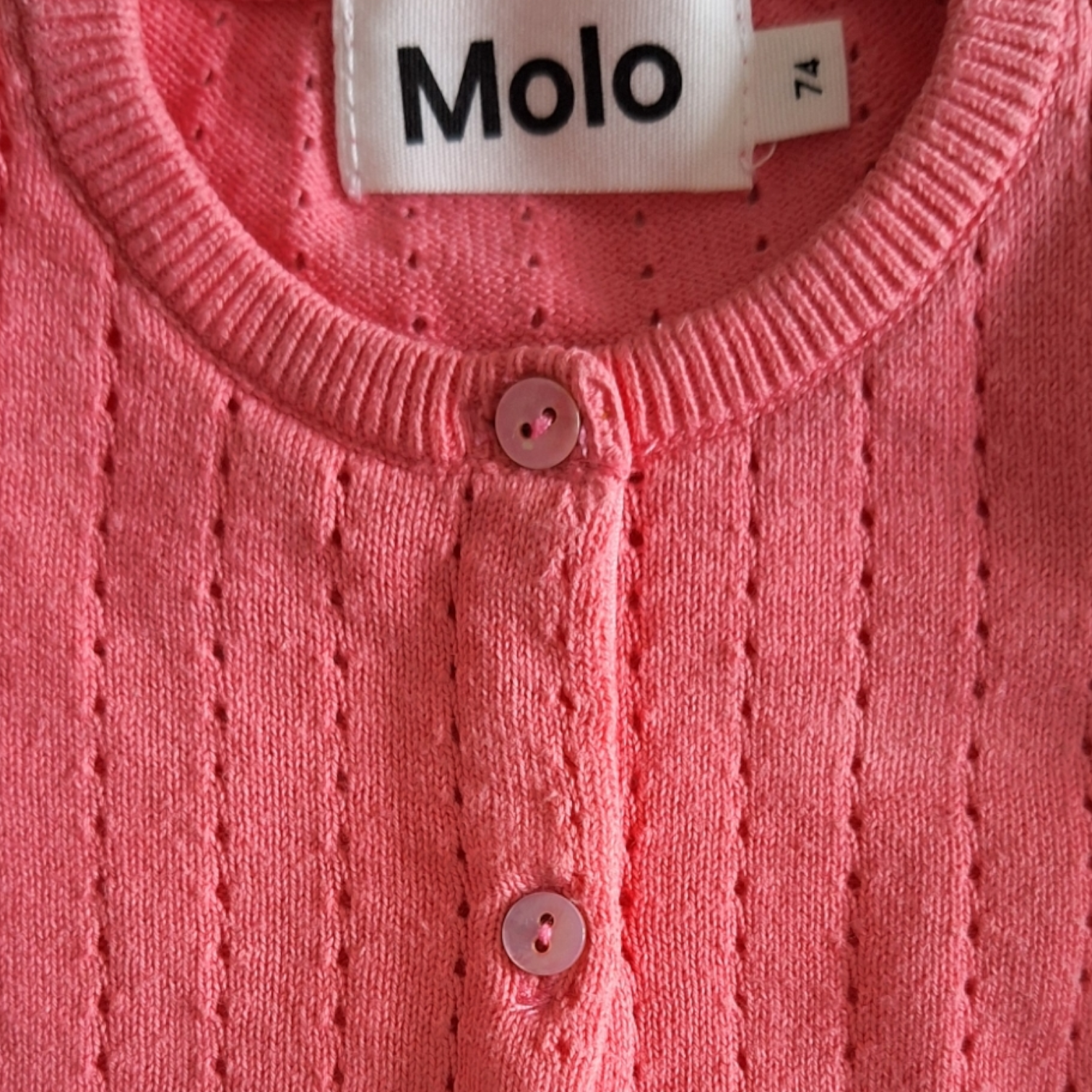 Knitted cardigan with buttons - 74CM