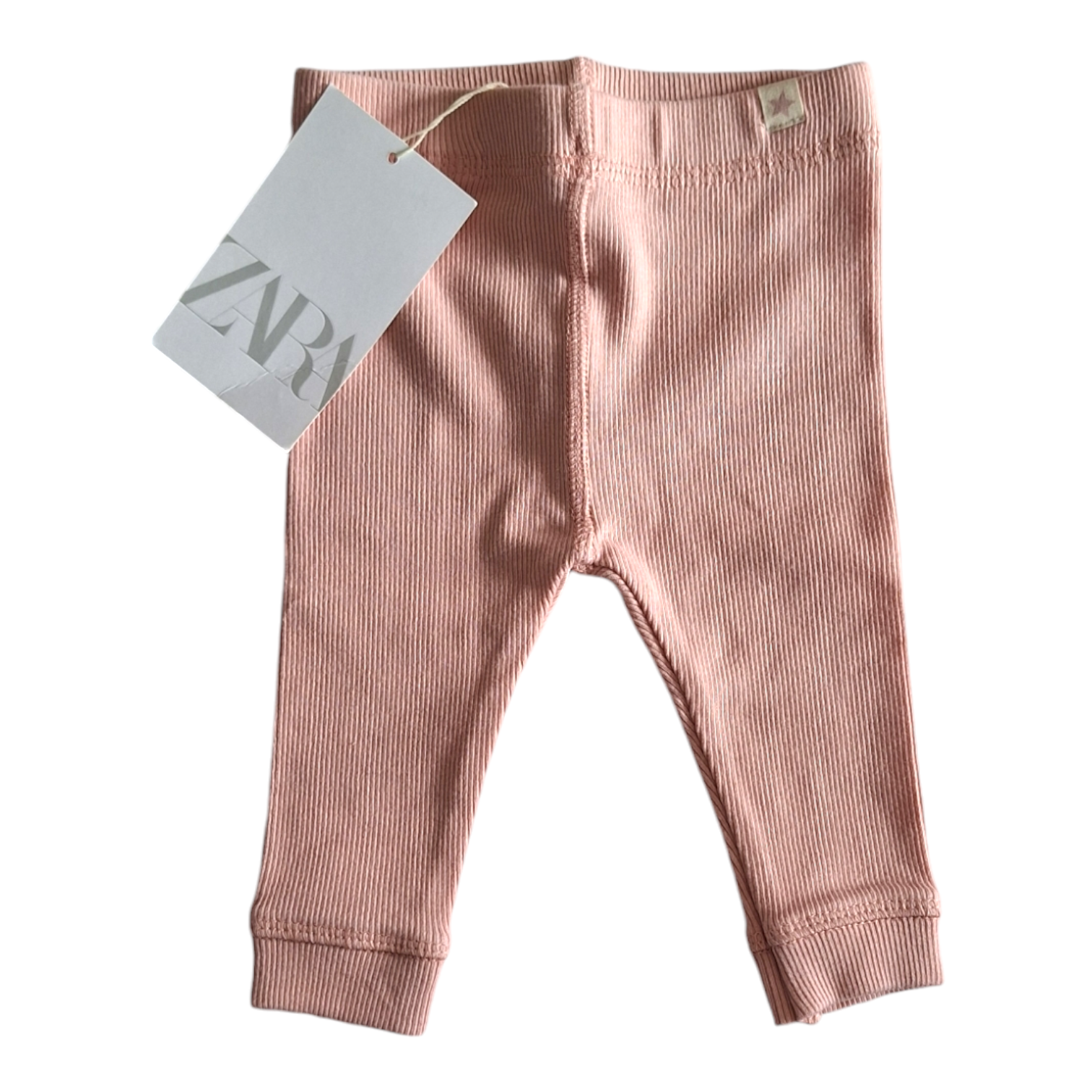 Geribbelde legging kleine ster - 1/3M