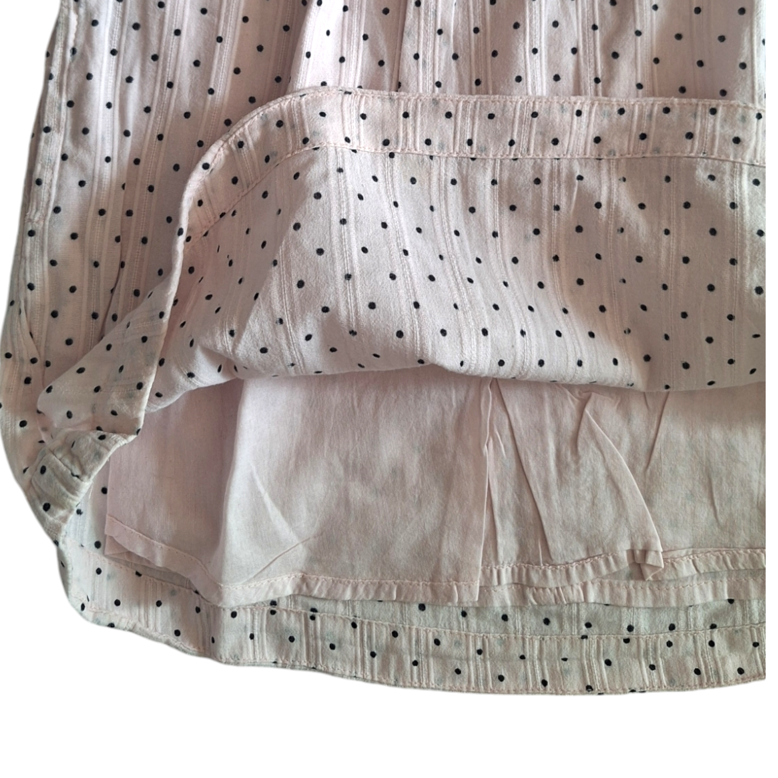 Jurk met zwarte pois - 4Y