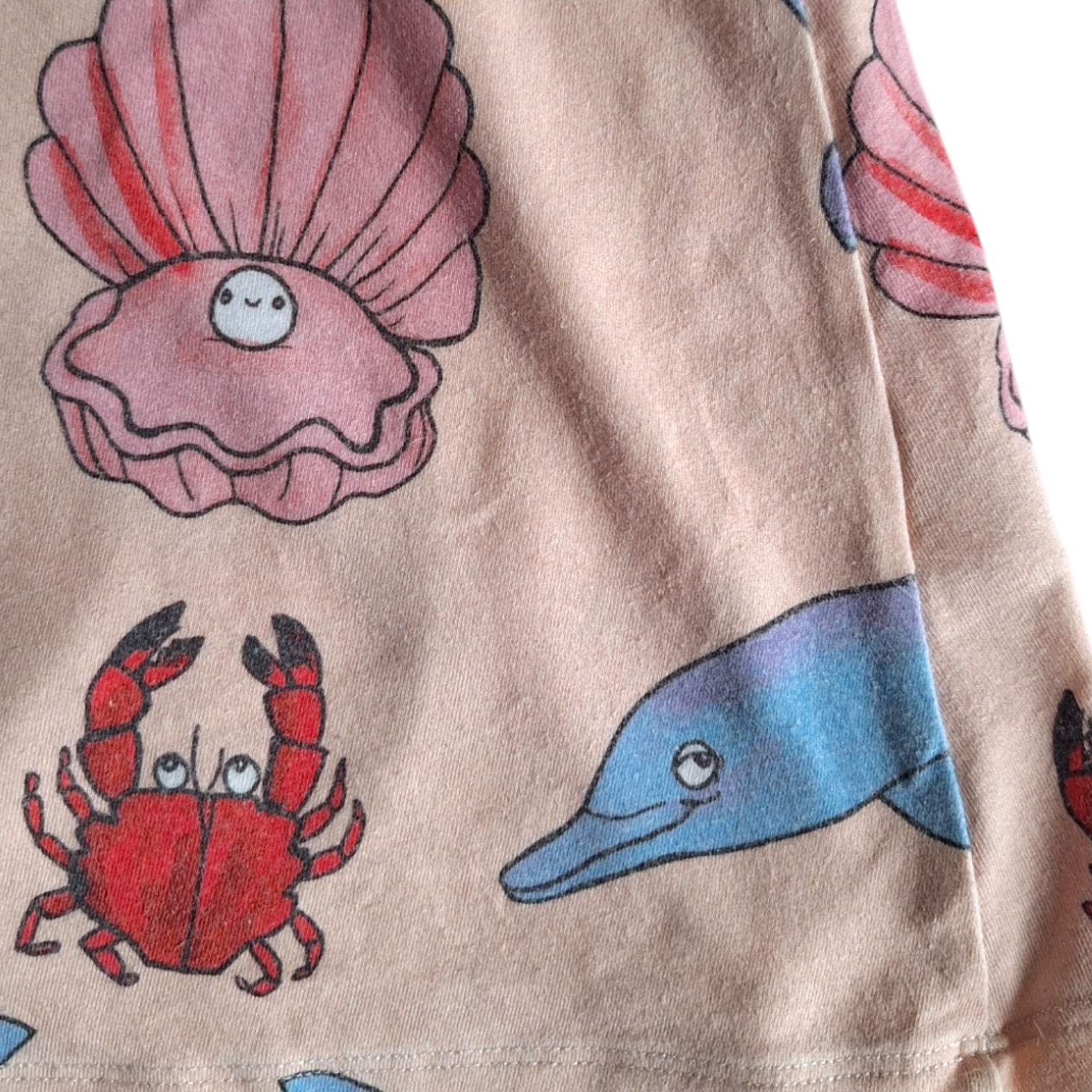Schelpen dolfijn krab jurk - 2/3Y