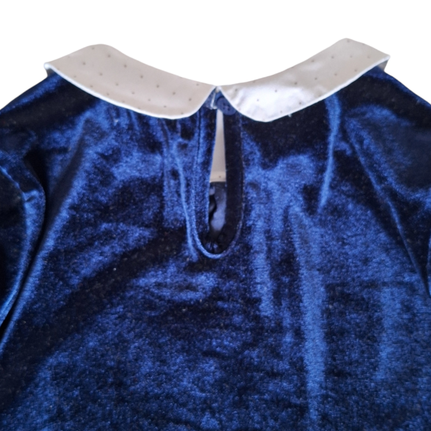 Fluwelen jurk met kraag - 6Y