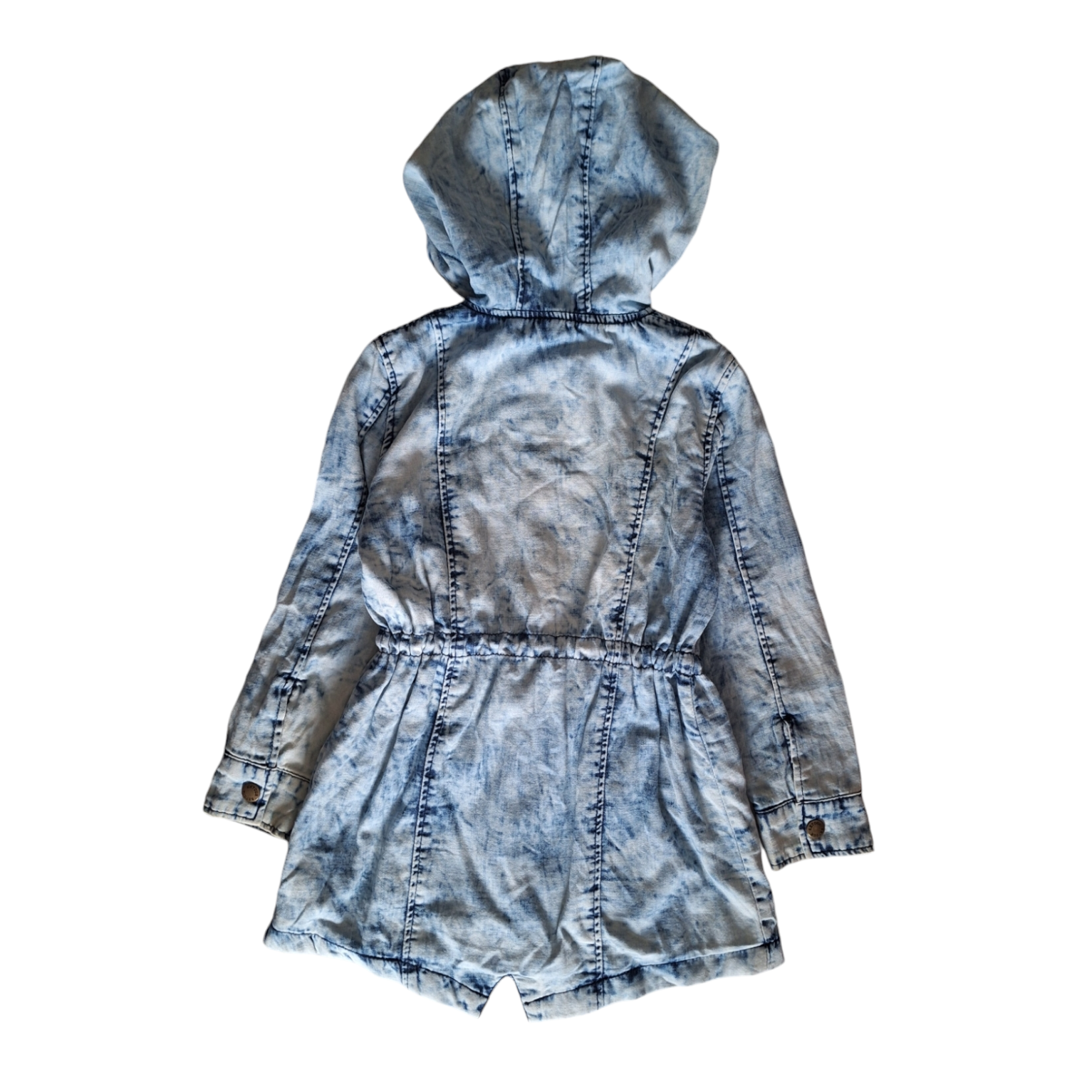 Denim tie and dye jacket with hood - 4Y