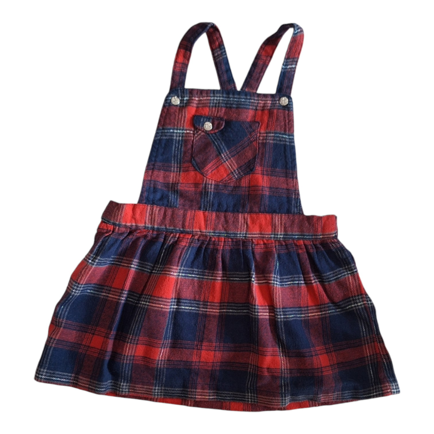 Geruite overall rok strar - 80CM