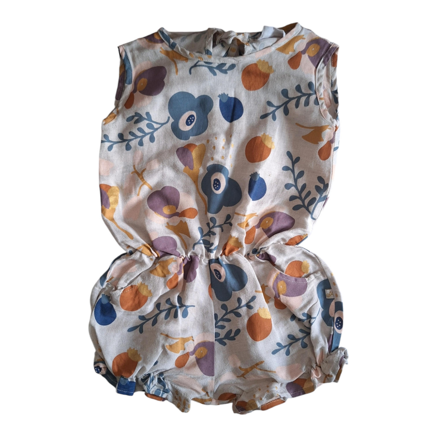 Playsuit met patroon & strik - 4Y
