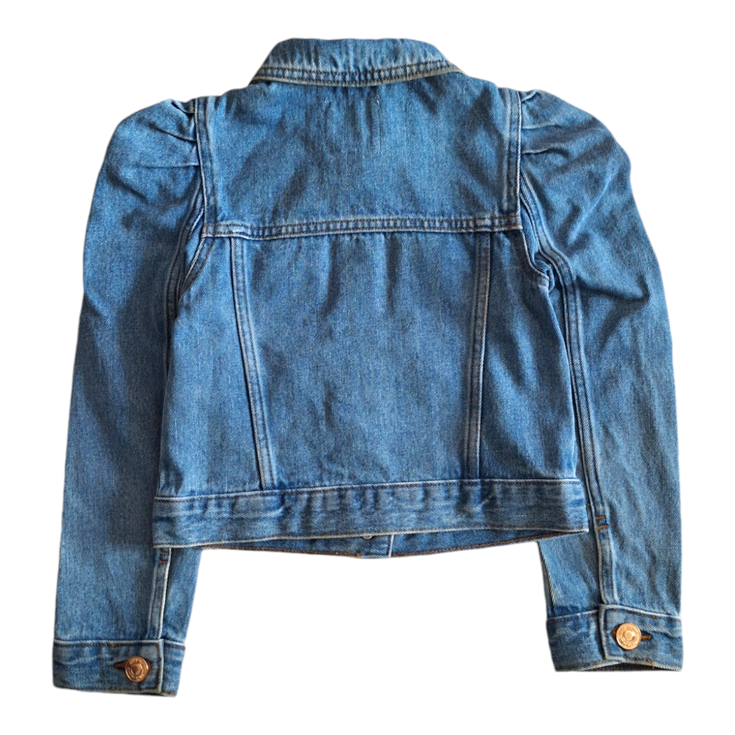 Denim jacket balloon shoulders - 7/8Y