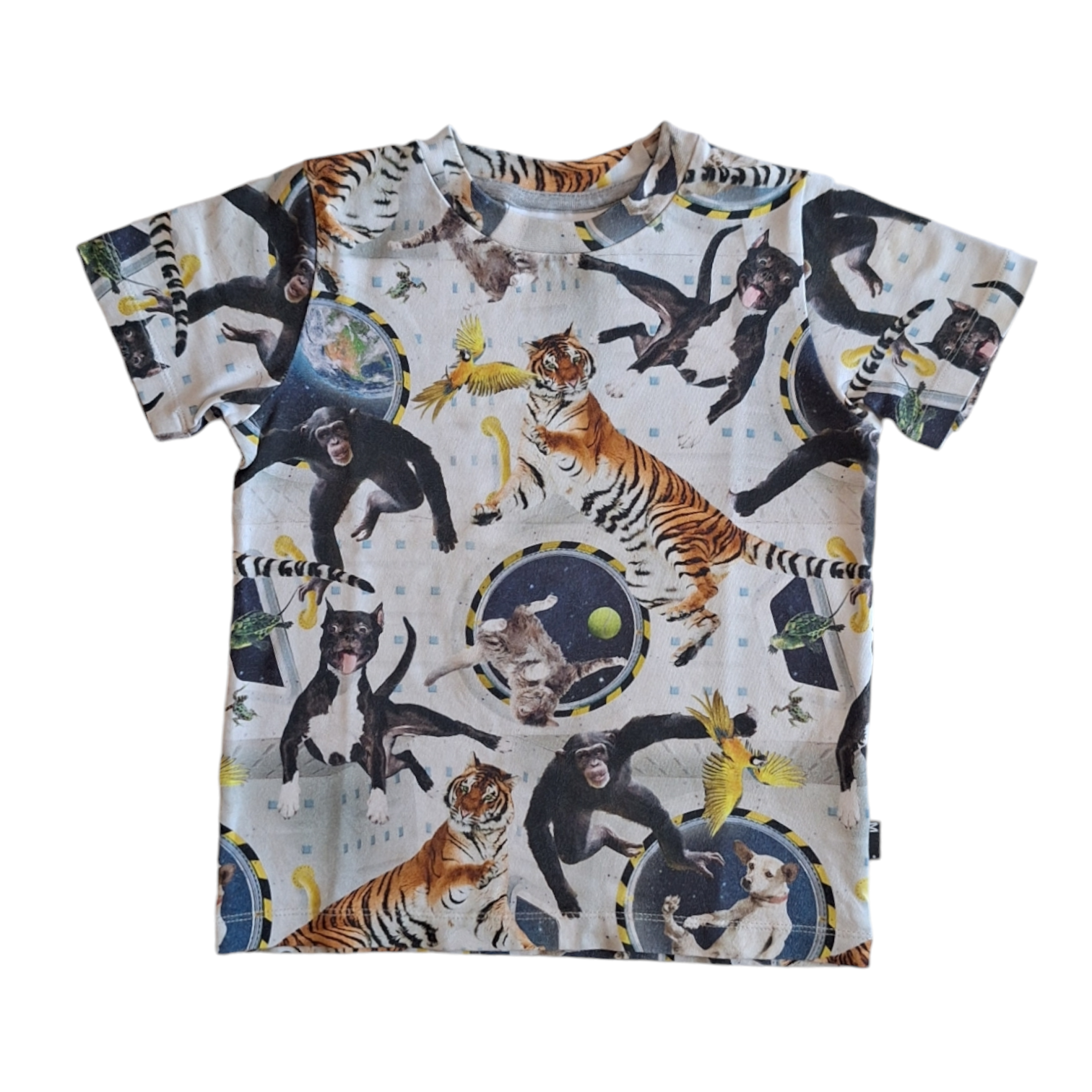 T-shirt with animals tiger monkey - 98CM