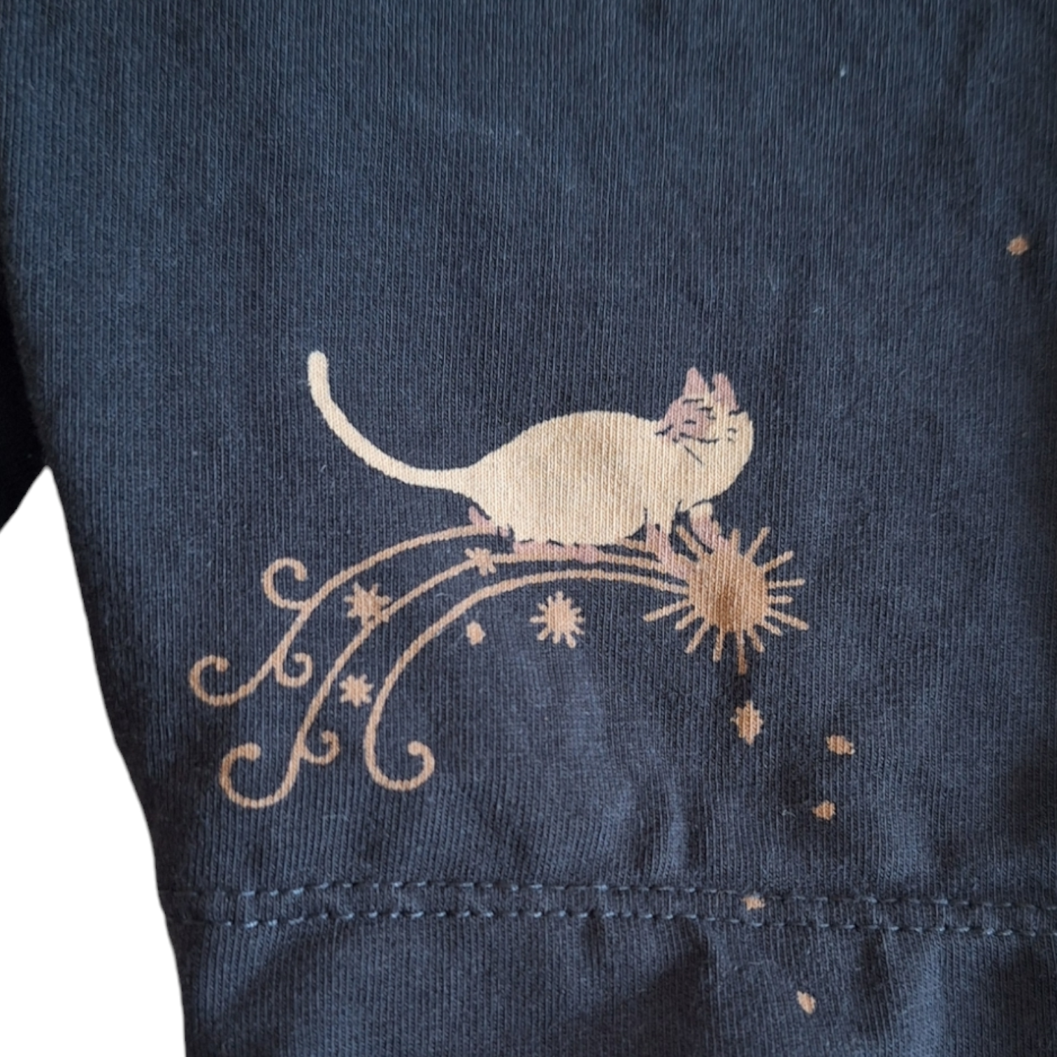 Shorts met sterren en kat - 6/9M