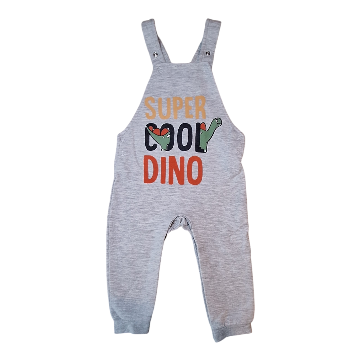 Sweat fabric overalls SUPER COOL DINO- 9/12M