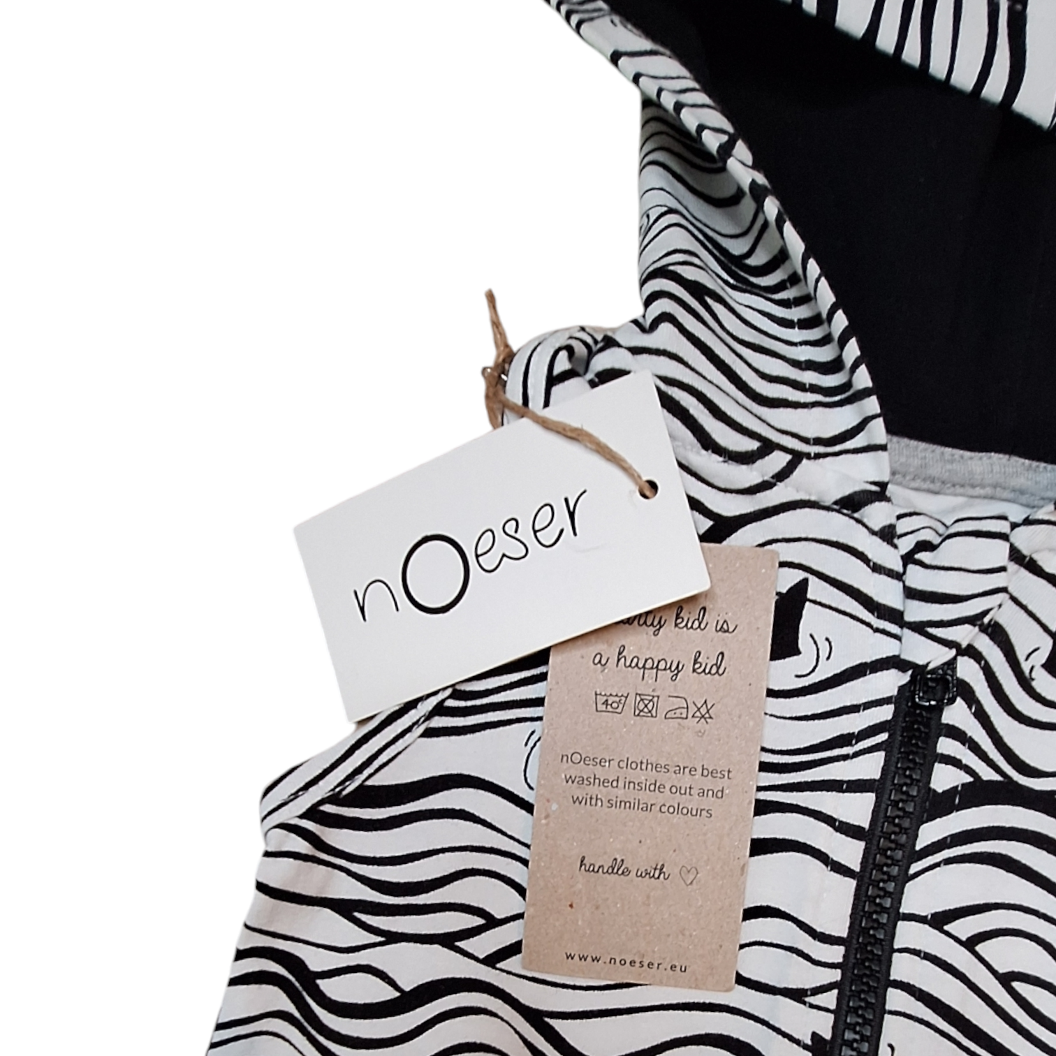 Organisch vest met haaien -74/80CM