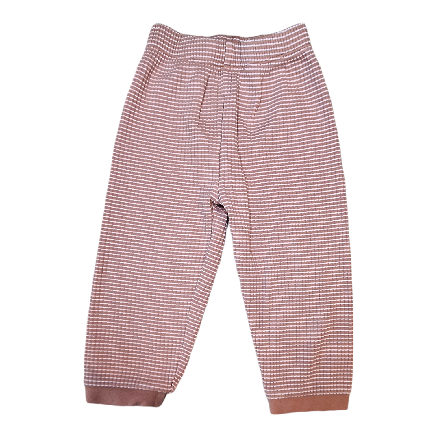 Gestreepte geribbelde pyjamaset - 92CM