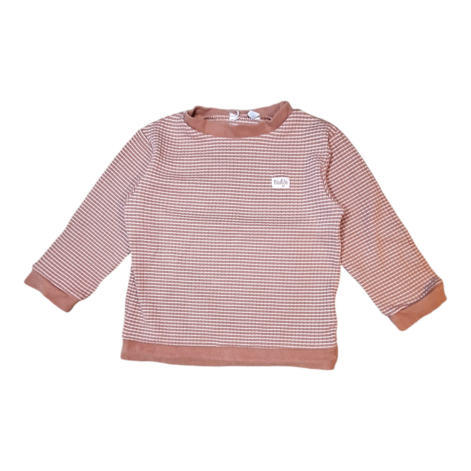 Gestreepte geribbelde pyjamaset - 92CM
