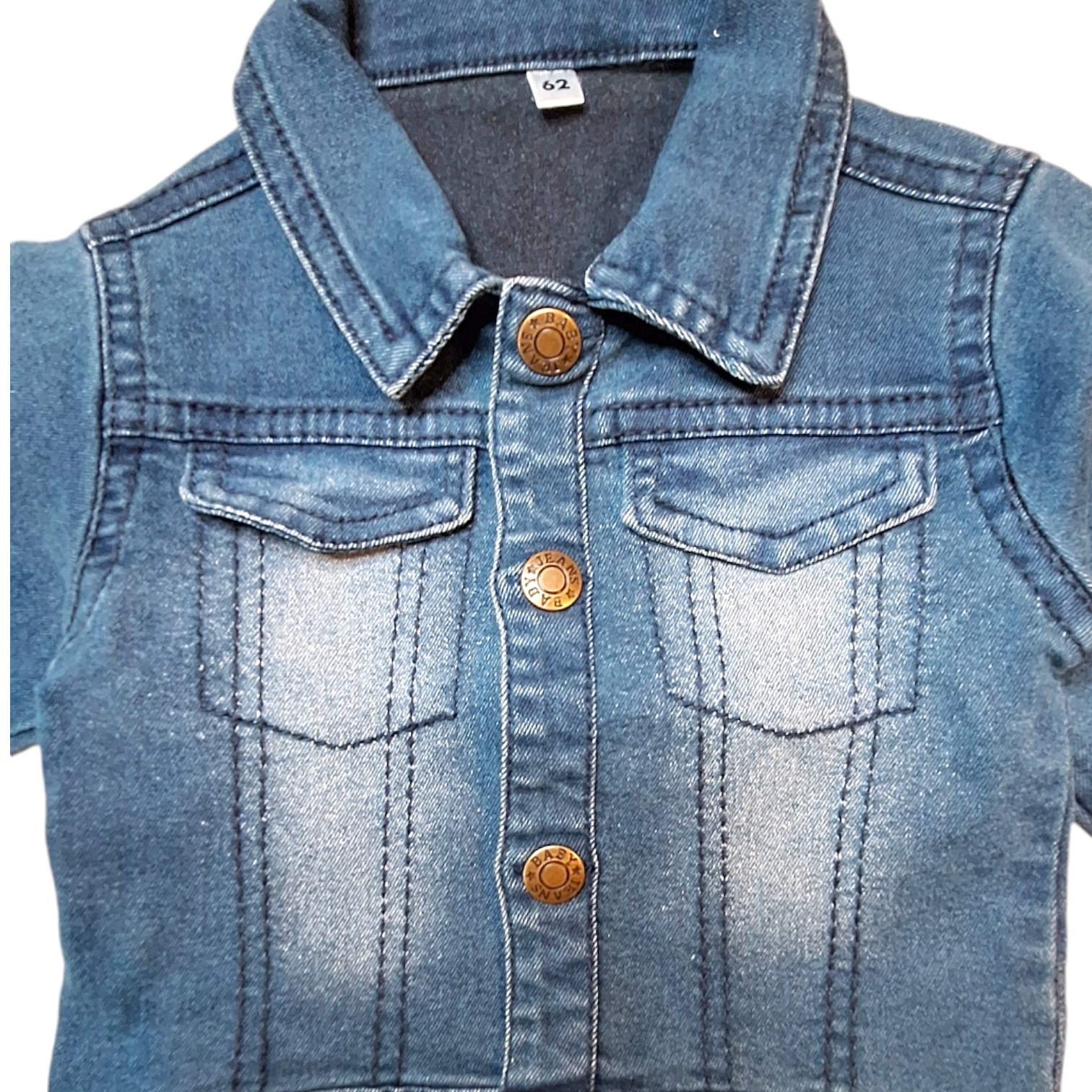Denim jacket clip buttons - 62CM