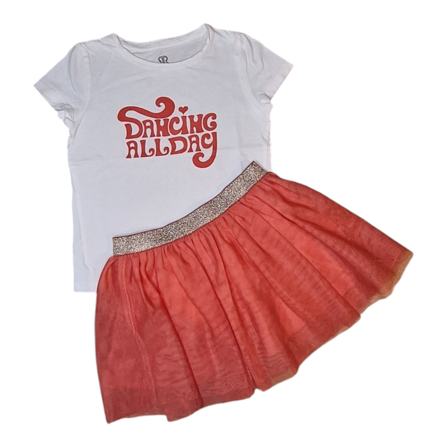 Set tshirt + Rok Dansen de hele dag - 104CM