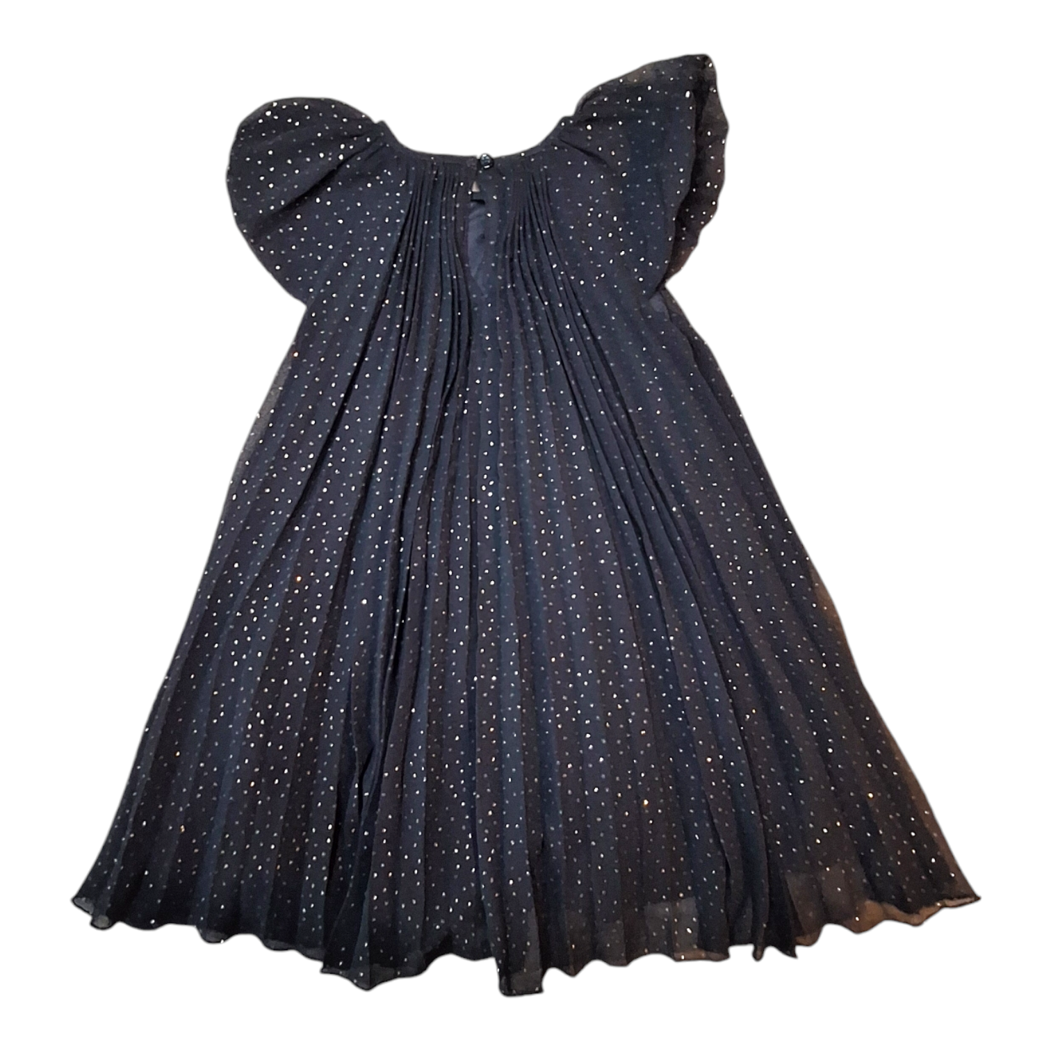 Geplooide jurk met glitters - 104CM