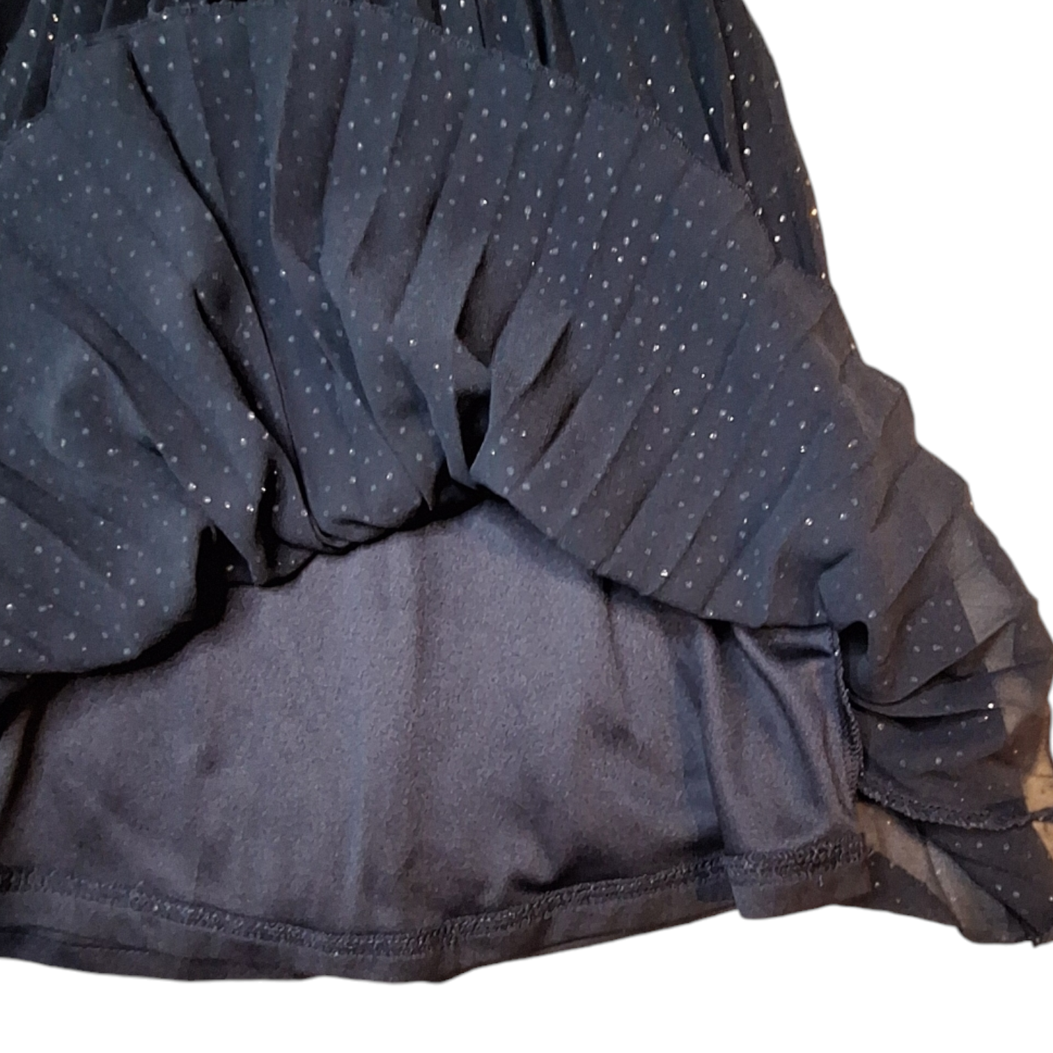 Geplooide jurk met glitters - 104CM