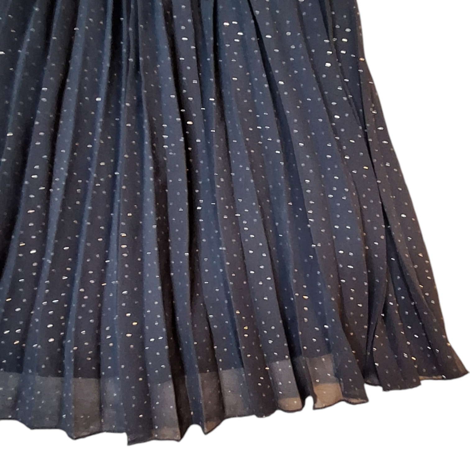 Geplooide jurk met glitters - 104CM