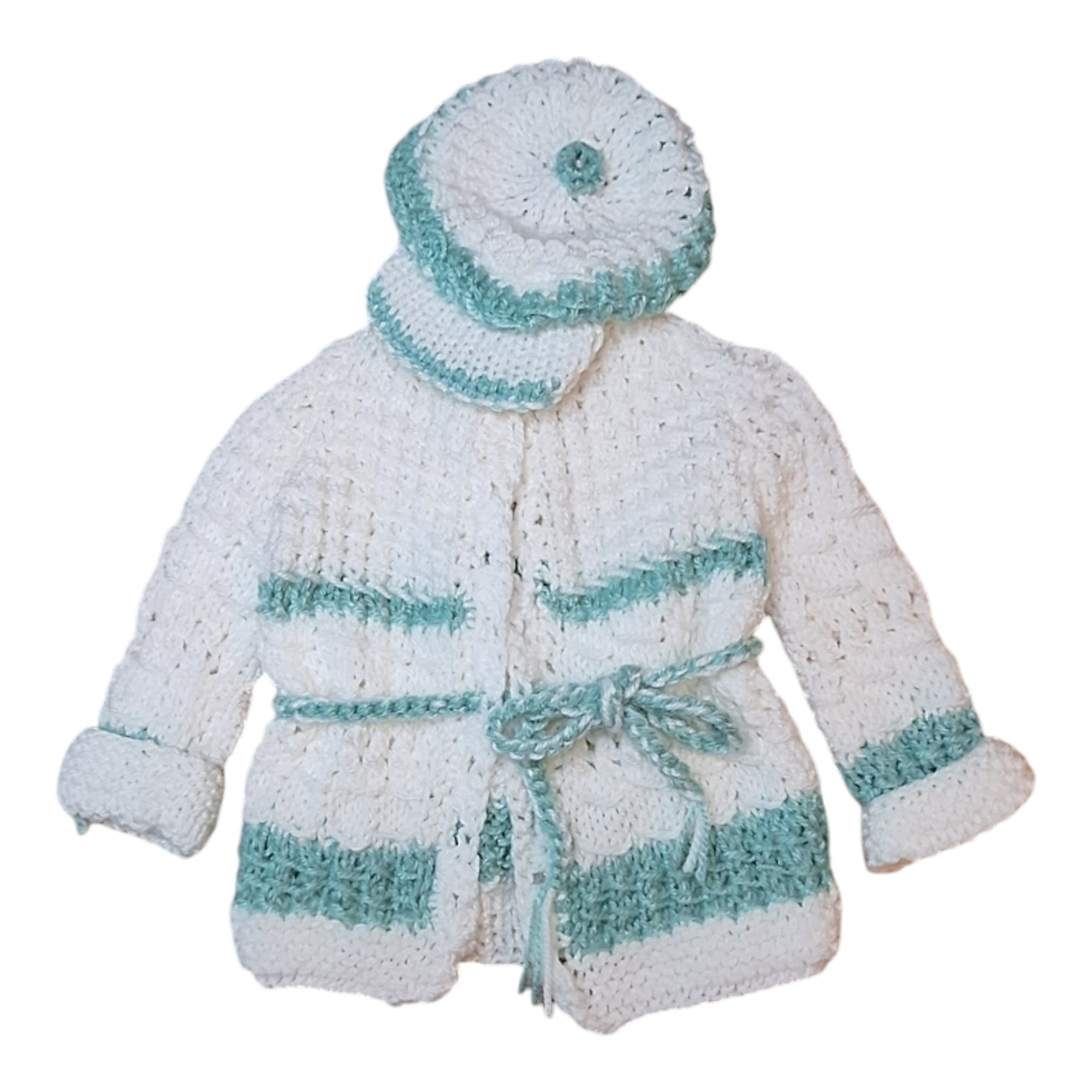 Gebreid vest & basque muts - 1/2M