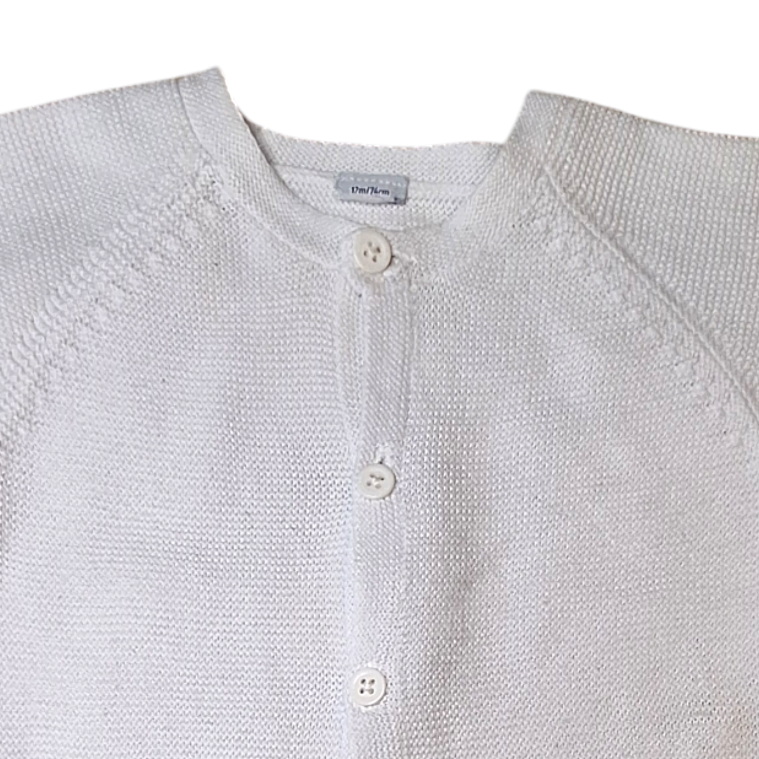 Gebreide playsuit met korte mouwen -74CM