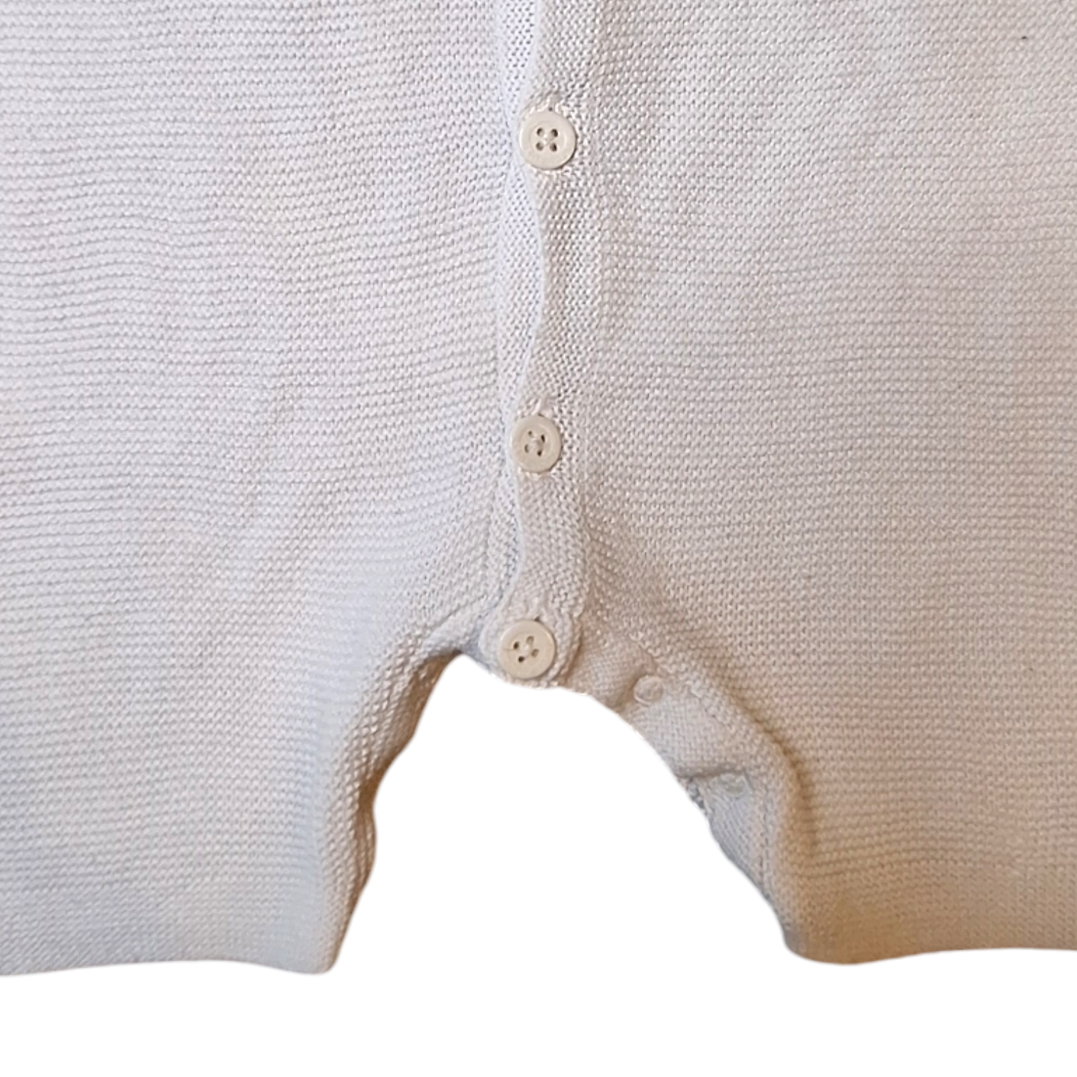 Gebreide playsuit met korte mouwen -74CM