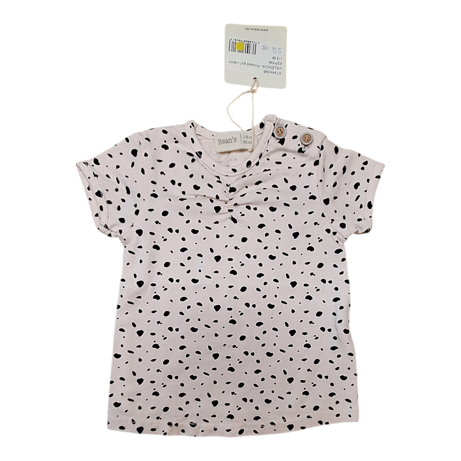 Biologisch T-shirt luipaard - 62CM