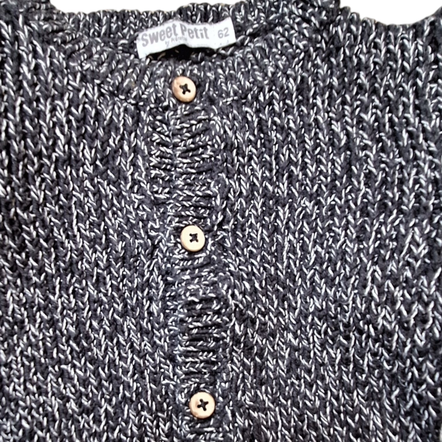 Geknoopt gevlochten vest - 62CM