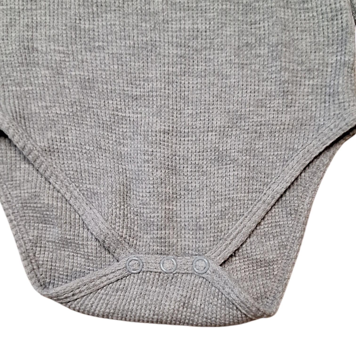 Lange mouwen geribbelde romper NOPE - 74/80CM
