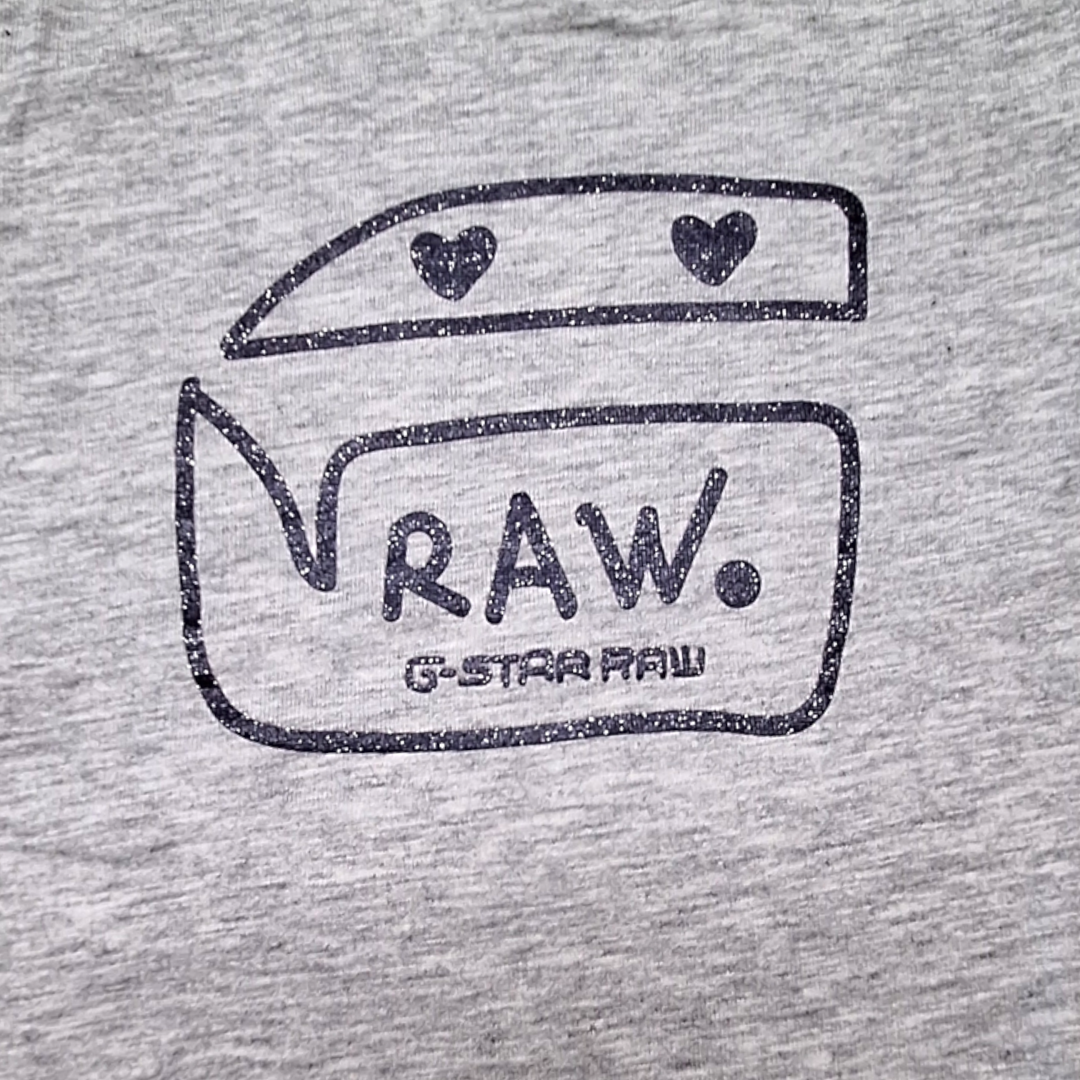 T-shirt met glitterlogo - 68CM
