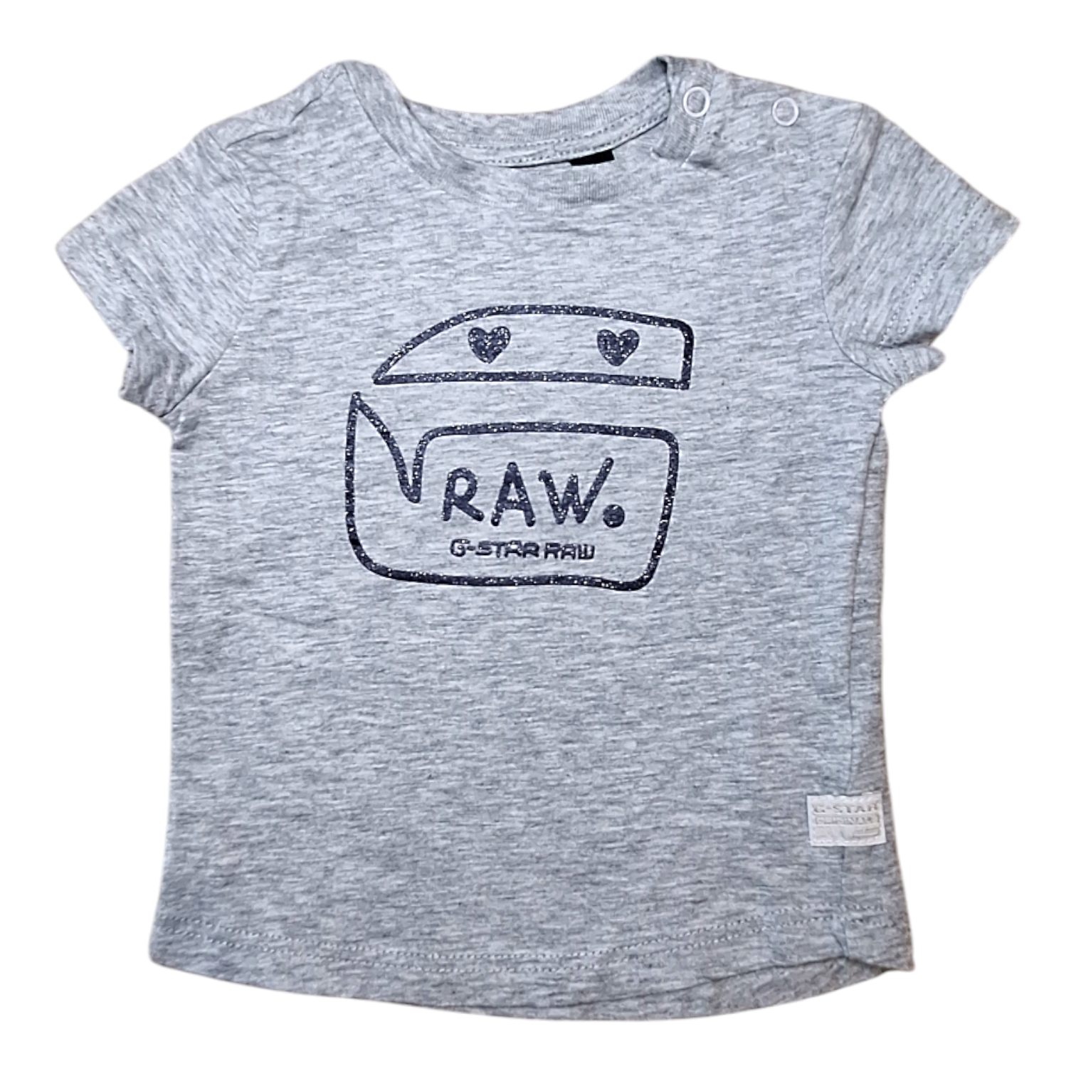 T-shirt met glitterlogo - 68CM
